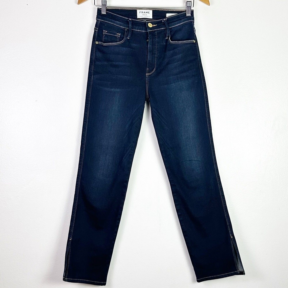 FRAME Le Sylvie Slender High Rise Waist Straight Jeans 25 Cabana LSYCHS230 - Picture 1 of 10
